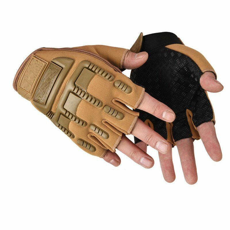 Bicycle Gloves 2PCS Children Army Tactical Half Finger Camouflage Military Sport