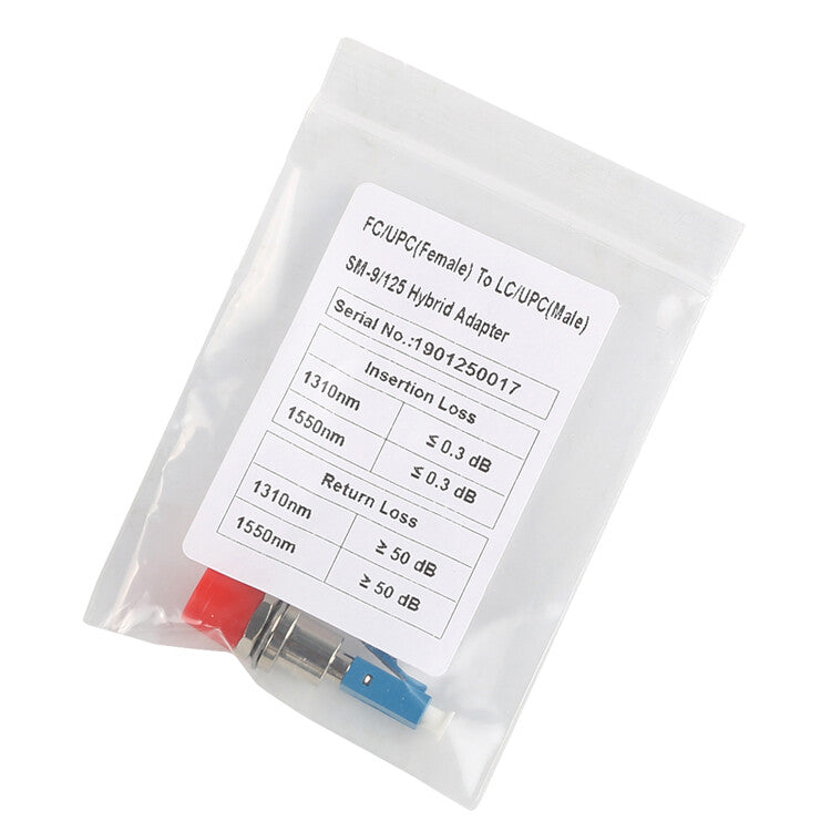 FC/UPC Female to LC/UPC Male SM-9/125 Hybrid Adapter Fiber Optic Flange Coupler