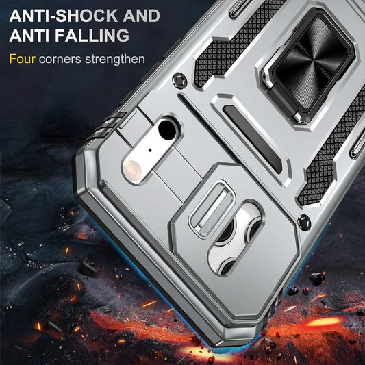Shockproof Phone Case Compatible with Iphone 17 Pro Max Case with Kickstand & HD