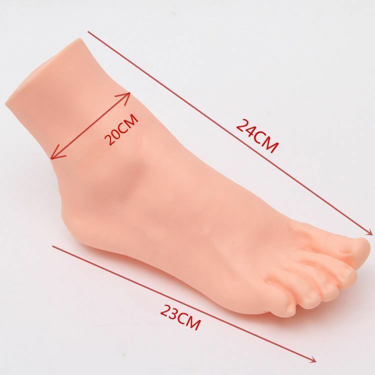 Women Mannequin Foot 1 Pair Left Right Feet Realistic Display Stands PVC 20/23cm