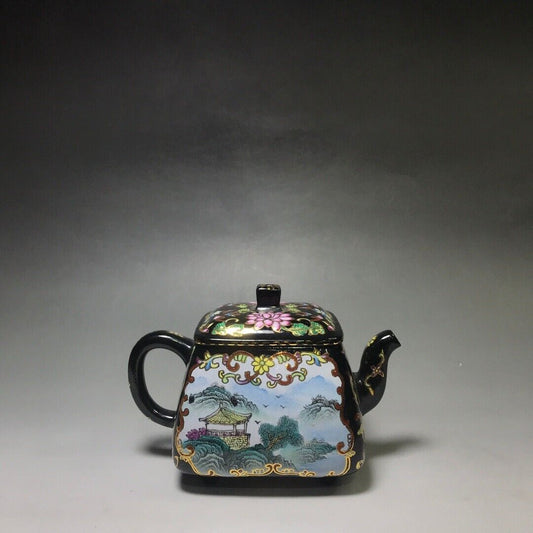 Chinese Yixing Zisha Clay Handmade Exquisite Teapot (四方雅韵 底款:陈涛手制)