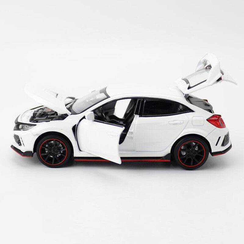 1/32 Honda Civic Type R Model Car Diecast Toy Cars Boys Toys Kids Gifts White