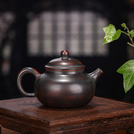 4.8"China Yixing Zisha Pottery Nixing Guipottery Clay Handmade 200cc Teapot 心即是佛