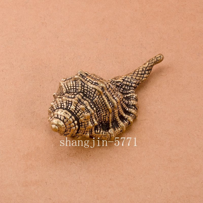 Brass Sea Conch Statue Sculpture Shell Artwork Figurine Home Decor