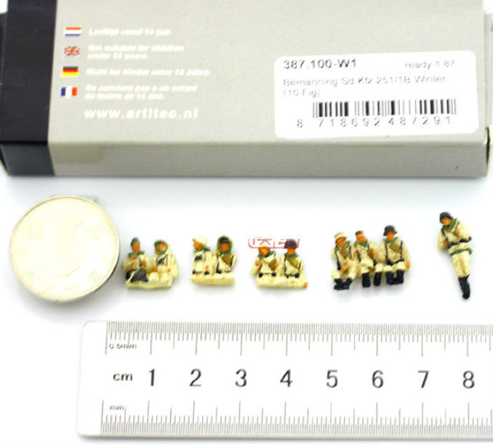 ARTITEC WWII GERMAN SOLDIER WINTER 1/87 Finished 10 figures model Set