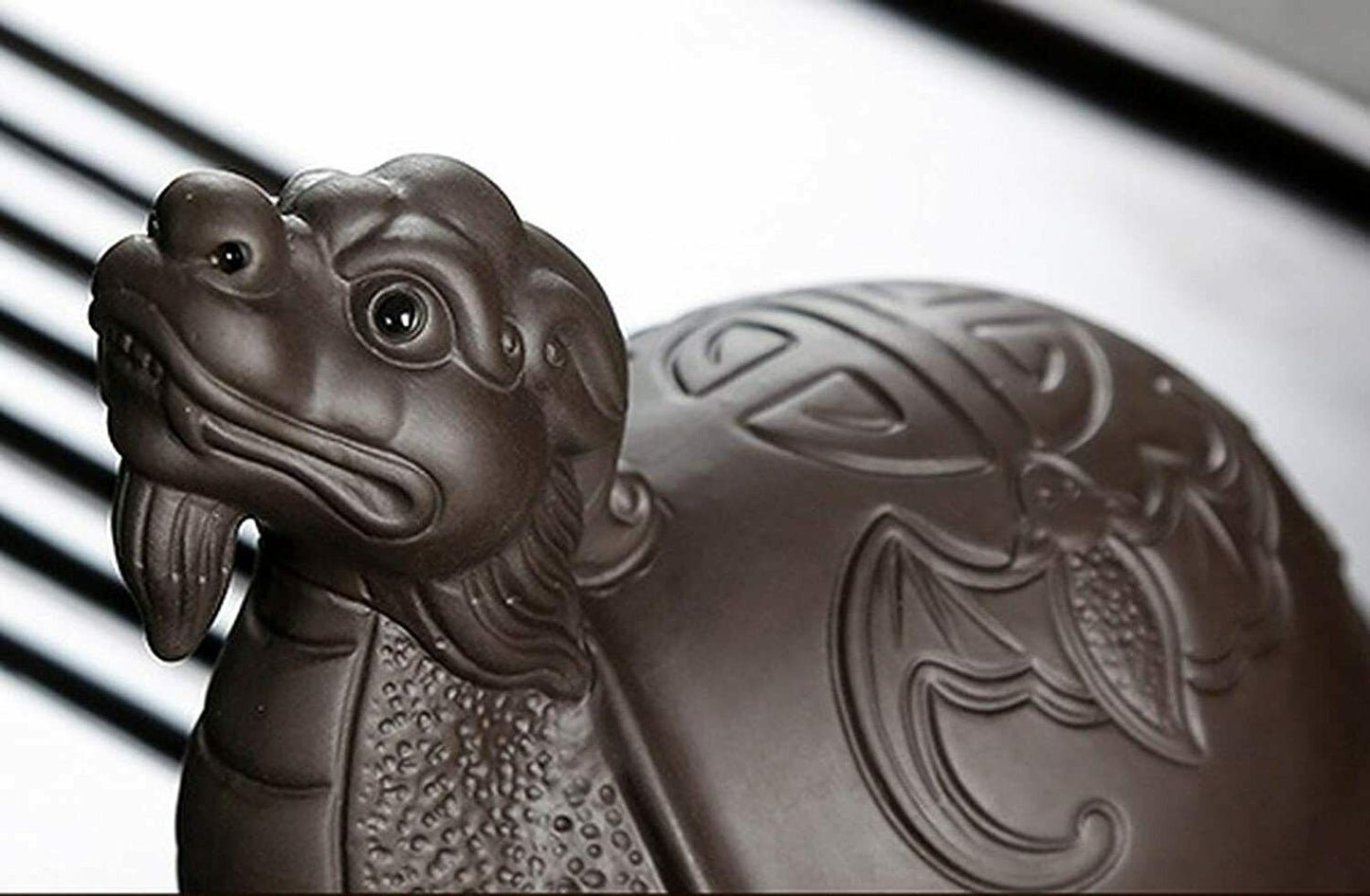 12cm Tea Ornaments Purple Clay Tea Set Luck Dragon Turtle Tea Pet Tea Ceremony