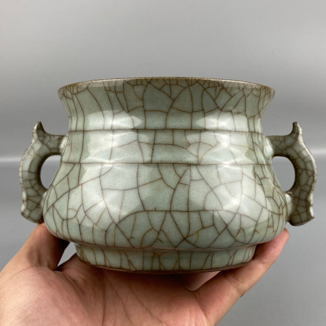Chinese Song Guan Kiln Double Ear Stove