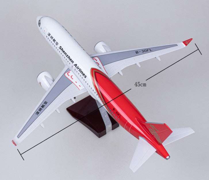 47CM 1:80 Shenzhen Airlines AIRBUS A320neo Airplane Landing Gear Resin Model