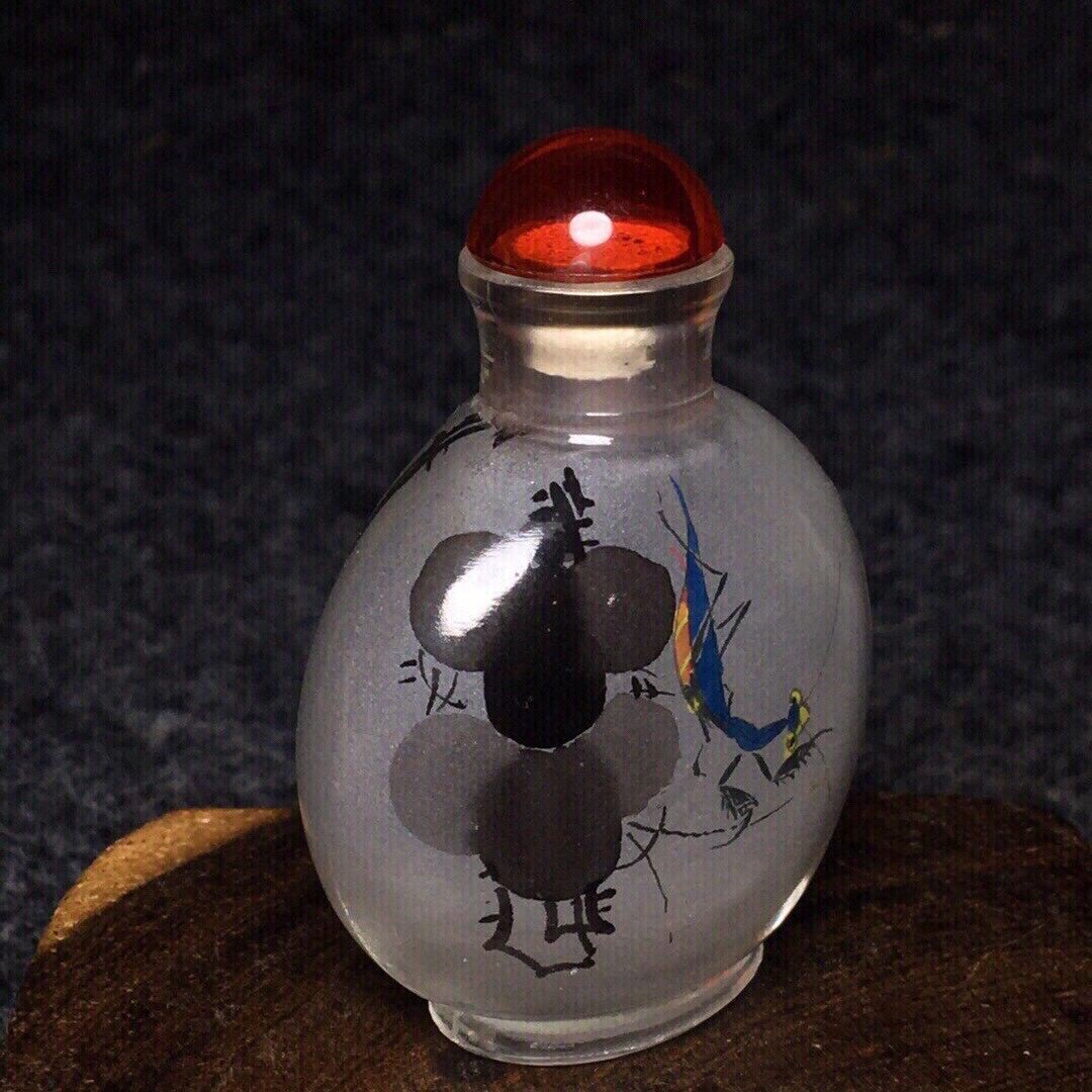 Ancient Chinese handmade interior painting ancient glazed snuff bottle