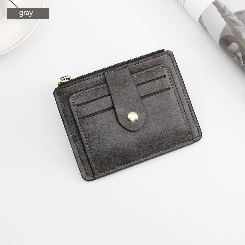 Small Credit Card Holder Slim Synthetic Leather Wallet Coin Pocket Money Bags