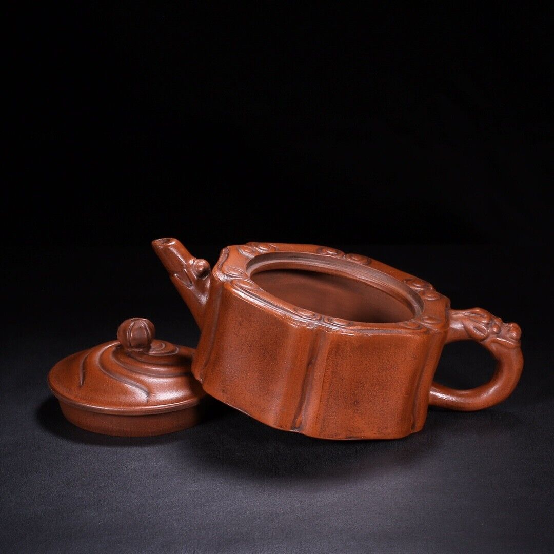 Chinese Yixing Zisha Clay Handmade Exquisite Teapot (龙头如意 底款:时朋)