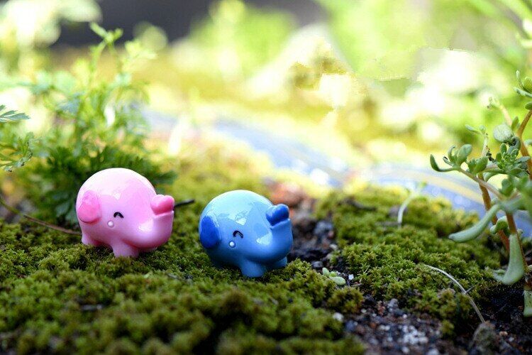 3pcs Couple Elephant Bottle Decoration Supplies Garden Deco Creative Handicrafts