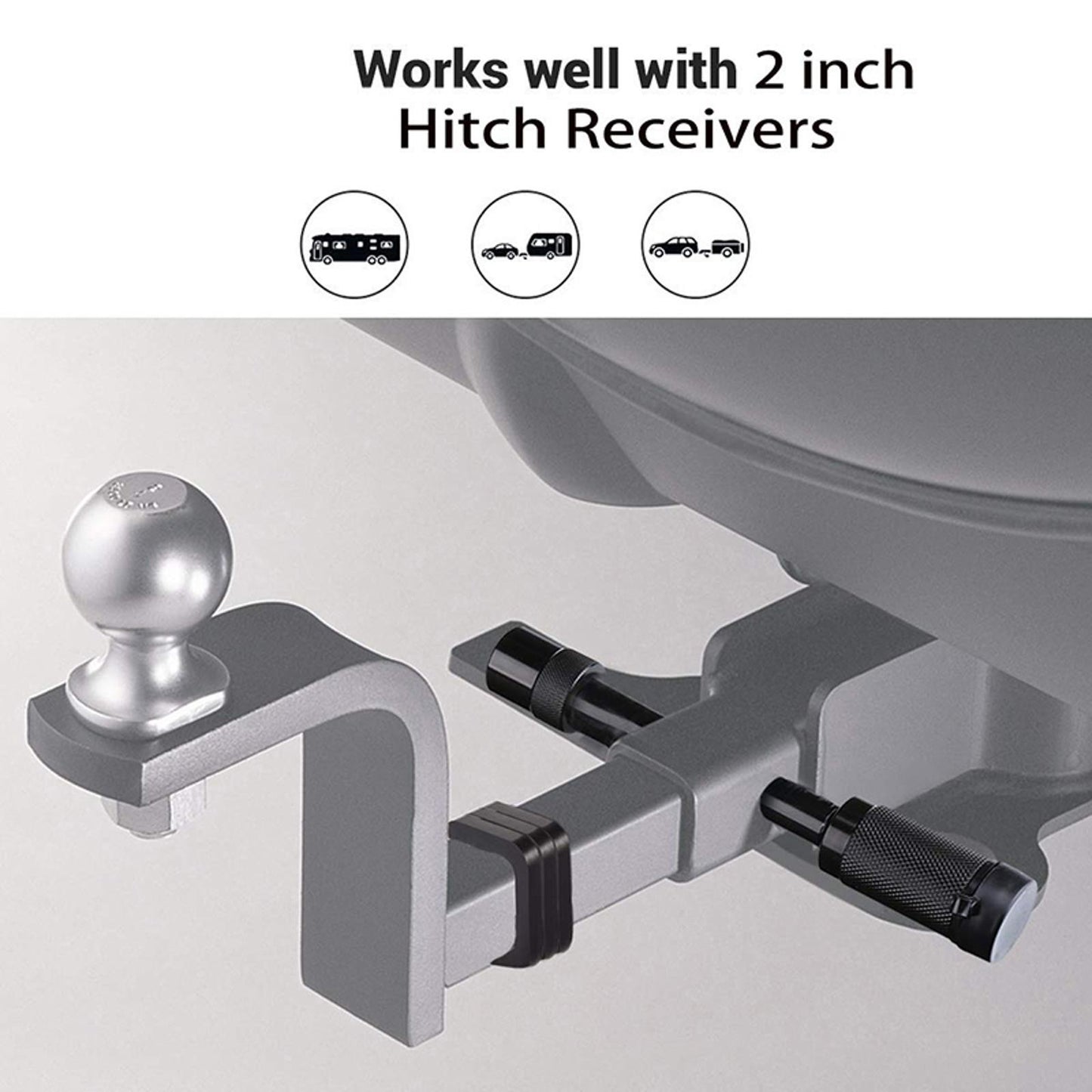 3PCS Universal 2 Inch Hitch Receiver Silencer Pad for Adjustable Ball Mounts