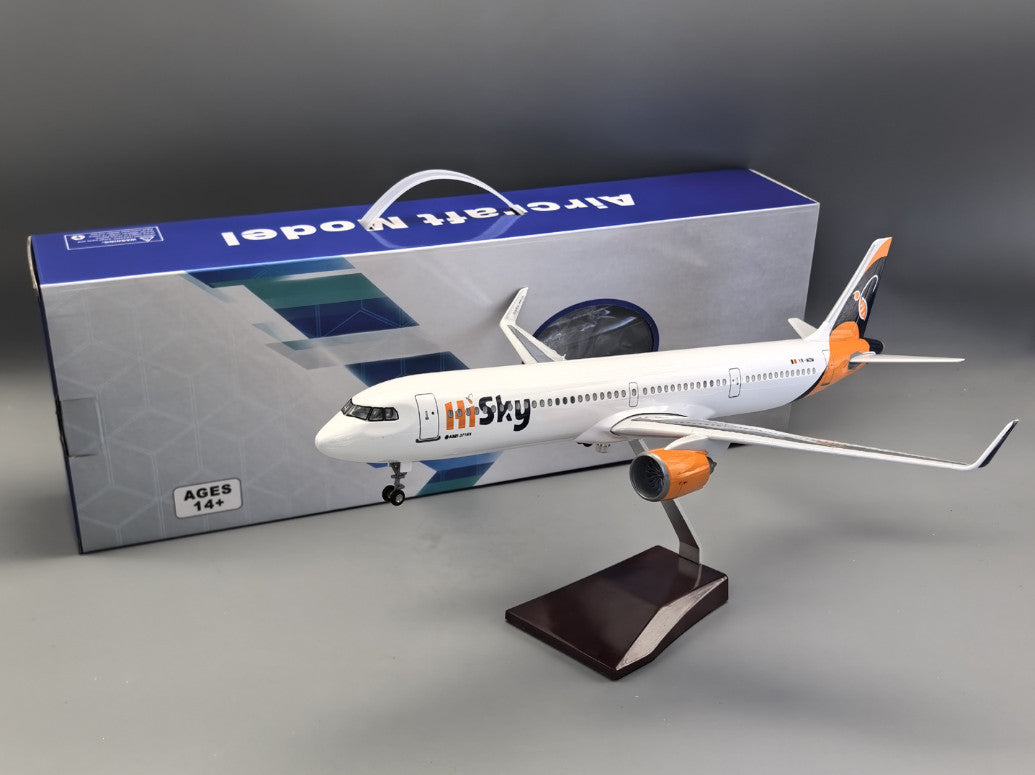 47CM 1:95 HiSky Europe AIRBUS A321NEO Airplane Landing Gear Resin Aircraft Model