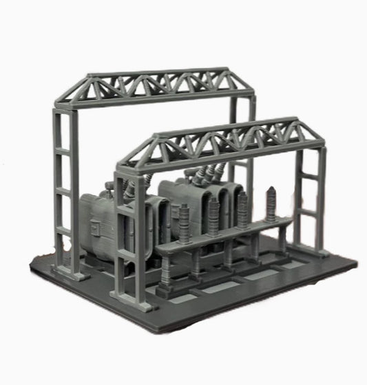 1/160 Train Model of Power Substation Industrial Building Scene Assemble Model