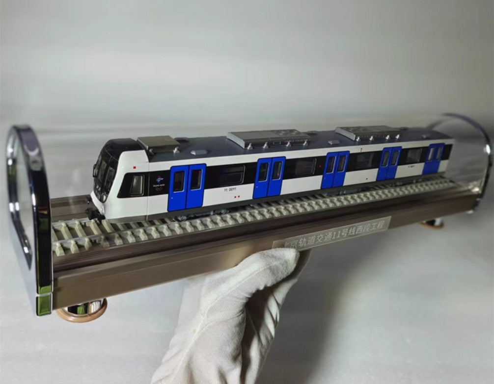 1:68 43CM Beijing Metro Line 11 Passenger Car Trains Vehicle Diecast Model