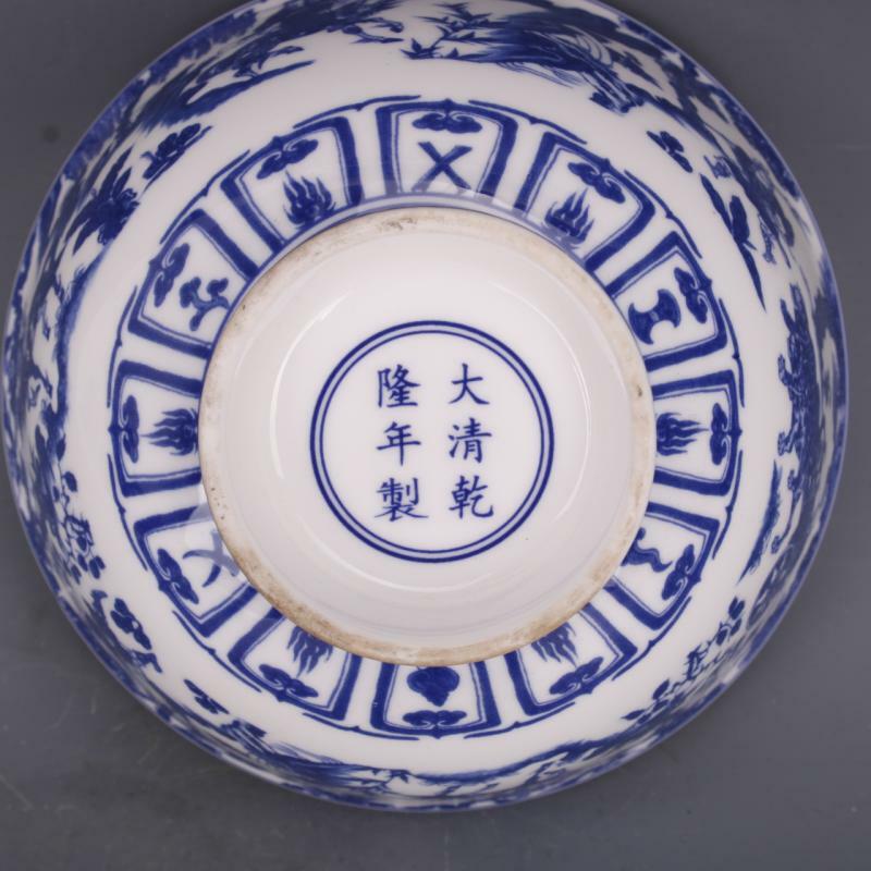 Collect China Jingdezhen Porcelain Blue and White Person In Literature Bowl