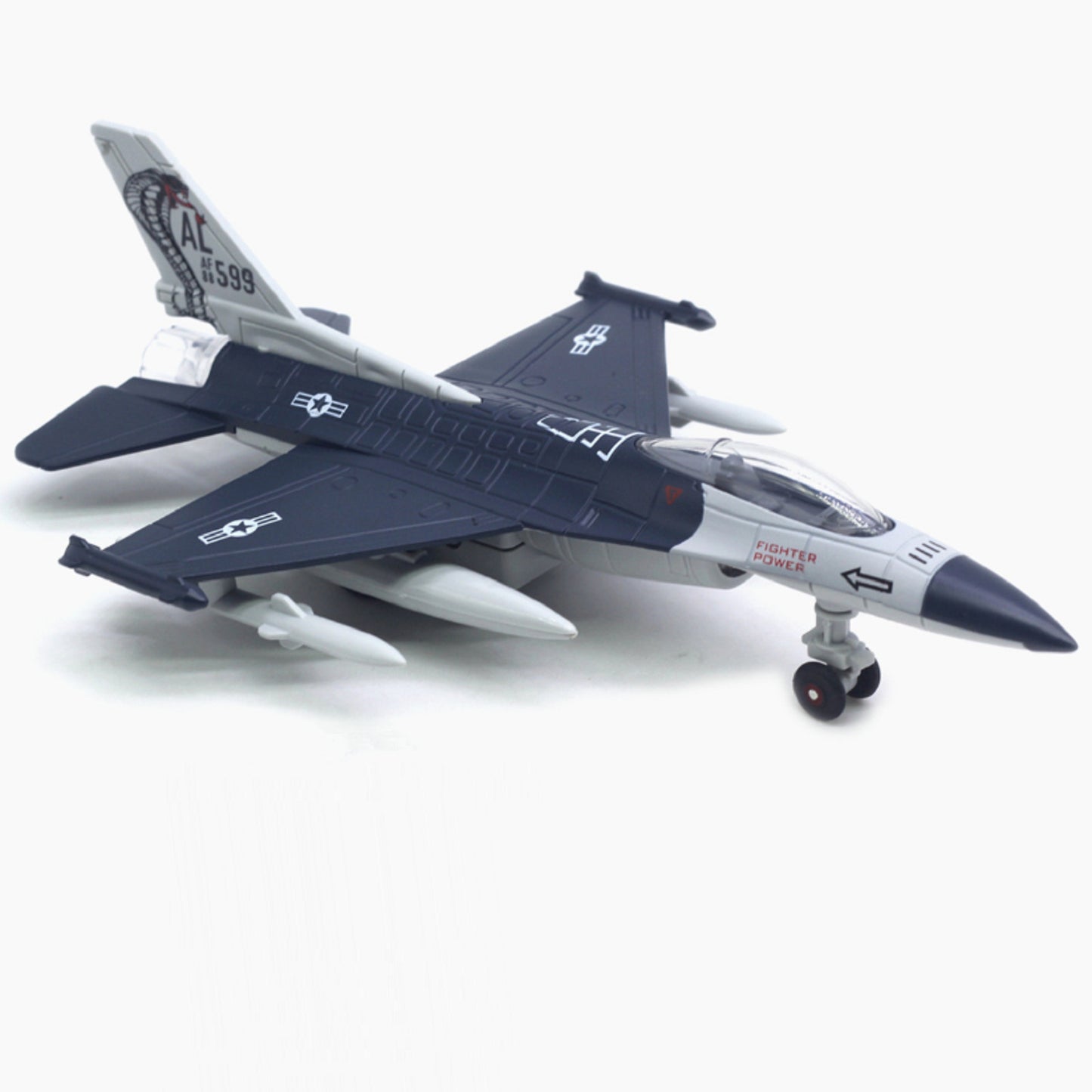 1/100 Lights&Sound F16 Jet Aircraft Alloy Fighter Aircraft Plane Model Display