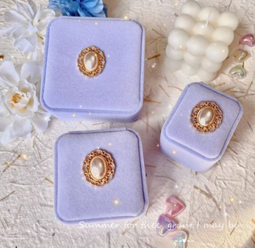 Jewelry Box Vintage Velvet Ring Pendant Bracelet Necklace Display Organizer Gift