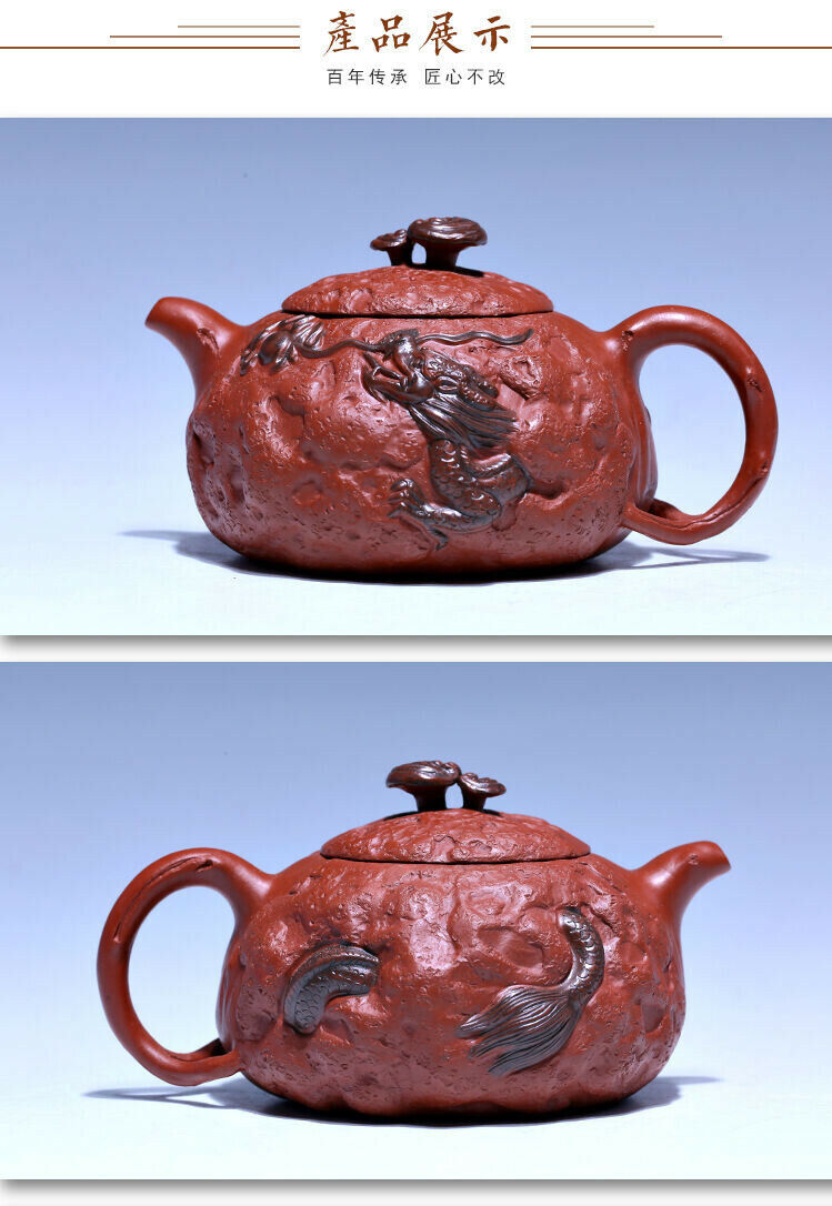200cc Handmade Zisha Dahongbao Clay Tea Pot in Yixing, China Gong Chunhu Tea Pot-