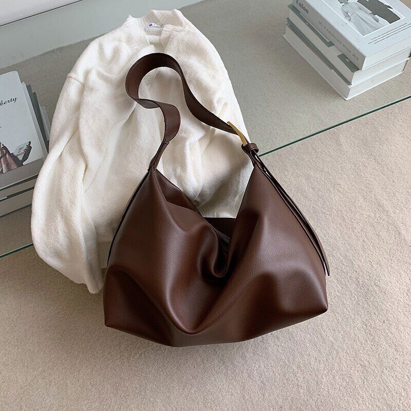 Women PU Leather Tote Bags Purses Handbags Shopper Black Shoulder Bag