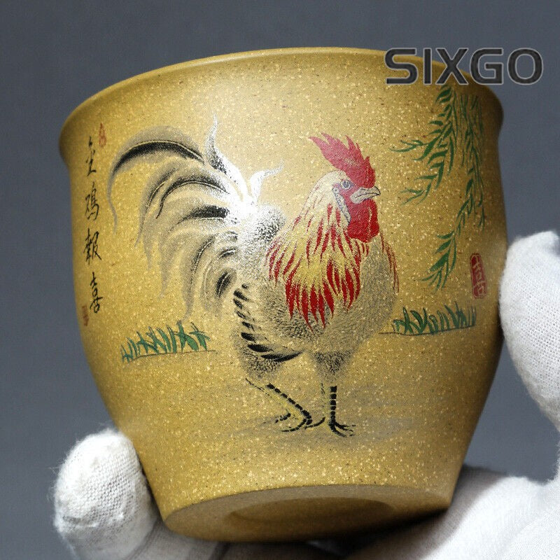Yixing Purple Sand Cup Kung Fu Tea Set Clay Handmade Golden Chicken Tea Cup