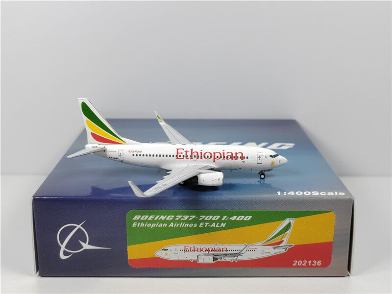 PandaModel Ethiopian Airlines For Boeing B737-700WL ET-ALN 1/400 Aircraft Model