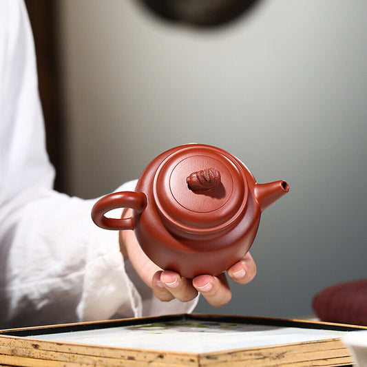 5" Collect China Yixing Zisha Pottery Clovershrub Clay 200ML Cabbage Teapot 百财德鈡