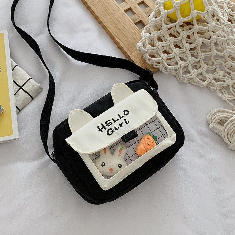 Canvas Bag Messenger Bag Shoulder Purse Shopping Handbag Crossbody 21*16*6.5 CM