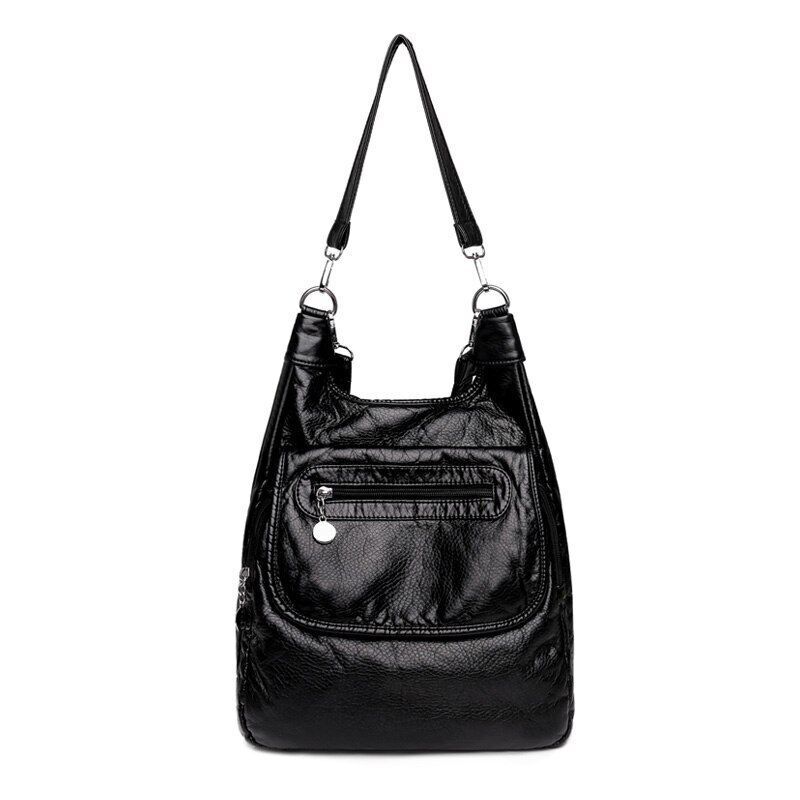 Soft Synthetic Leather Large Backpack Anti-thief Shoulder Bags White Travel 1 Pc