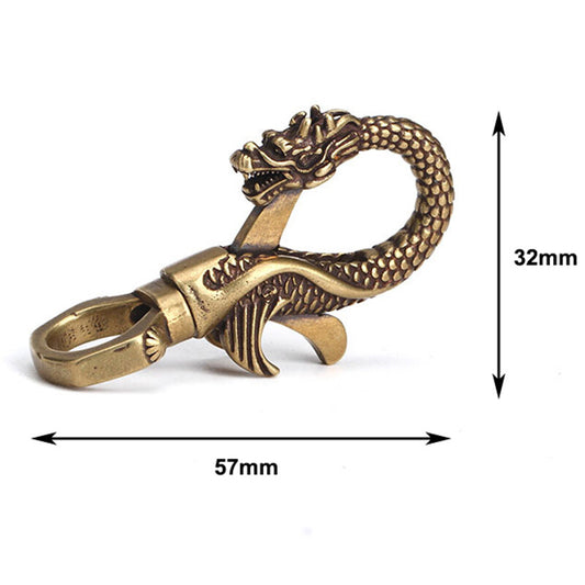 Brass Dragon Figurine Statue Craft Home Office Desk Decor Retro Ornament