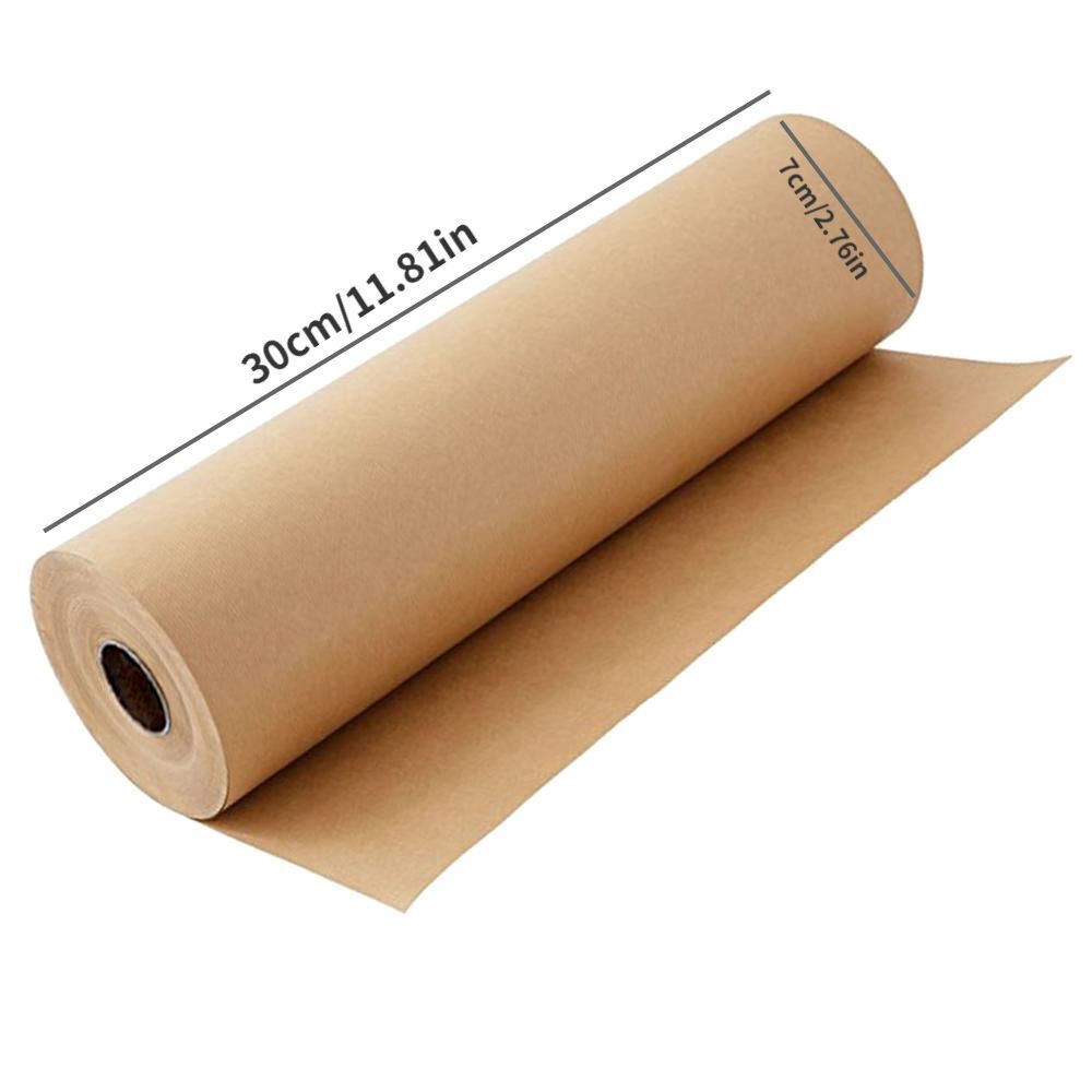 Wrapping Paper 30 Meters Brown Kraft Roll Wedding Birthday Gift Wrapper Material