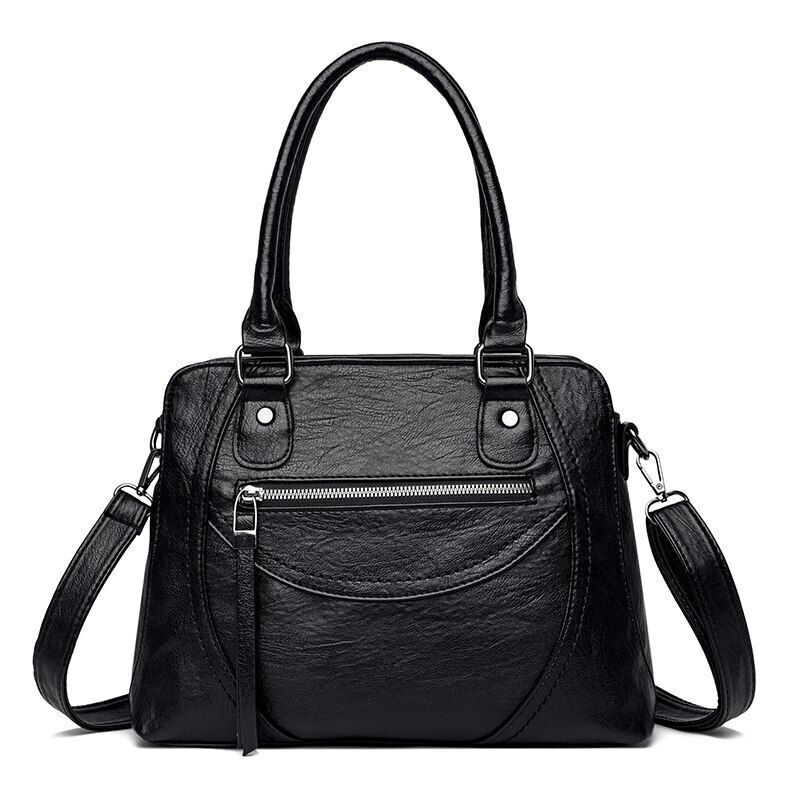 Polyester Shoulder Bag Large Capacity Retro Messenger Casual Tote Bag 31*14*24CM