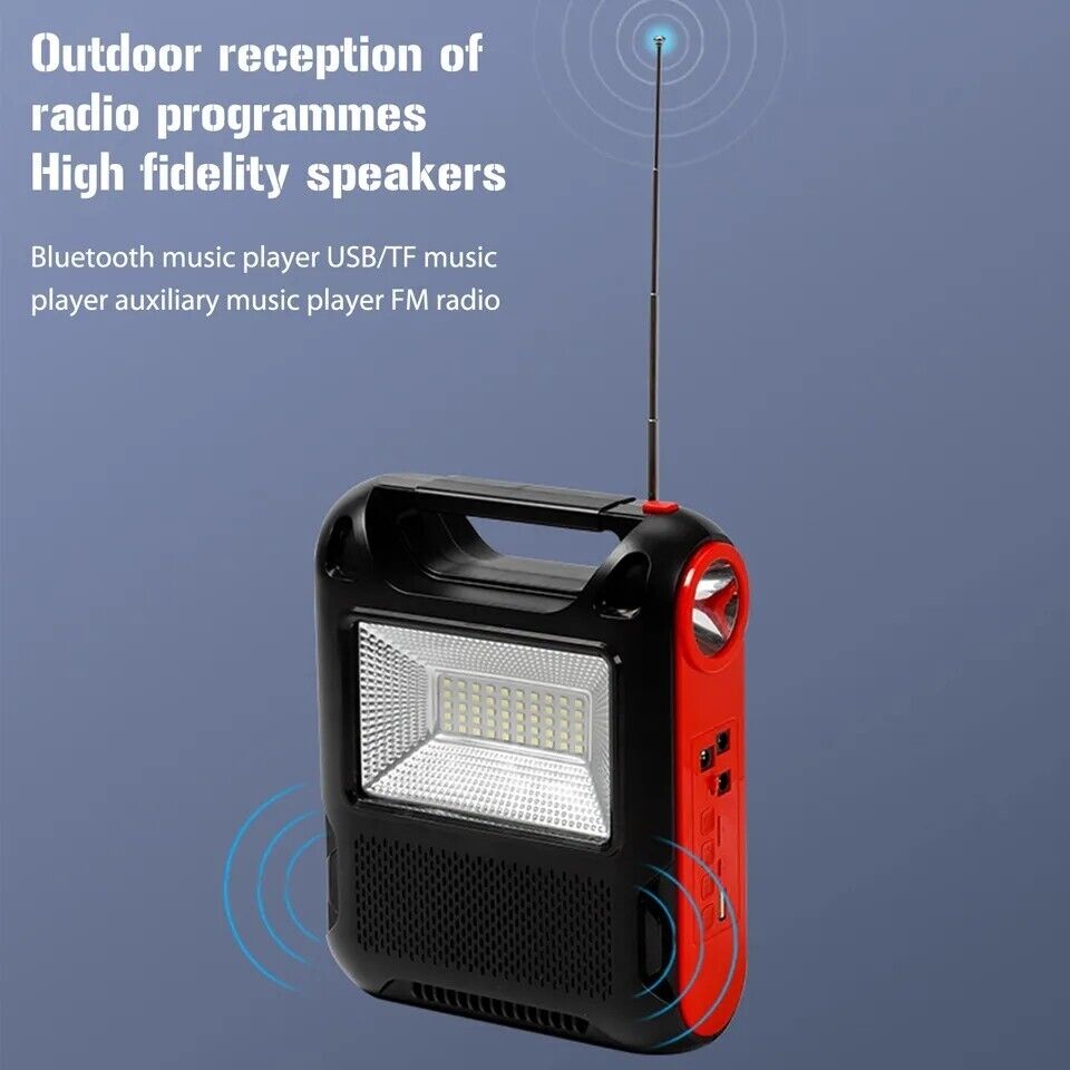 2023 Super Cargador de Bateria Multiuso Universal Con Panel Solar Radio Linterna