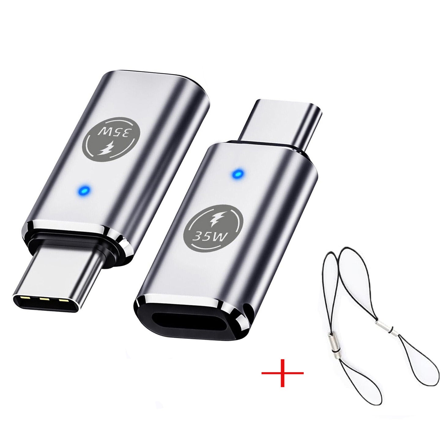 35W USB-C Male to iOS Female Adapter + lanyard For iPhone 15 Pro Max 15 Plus Lot