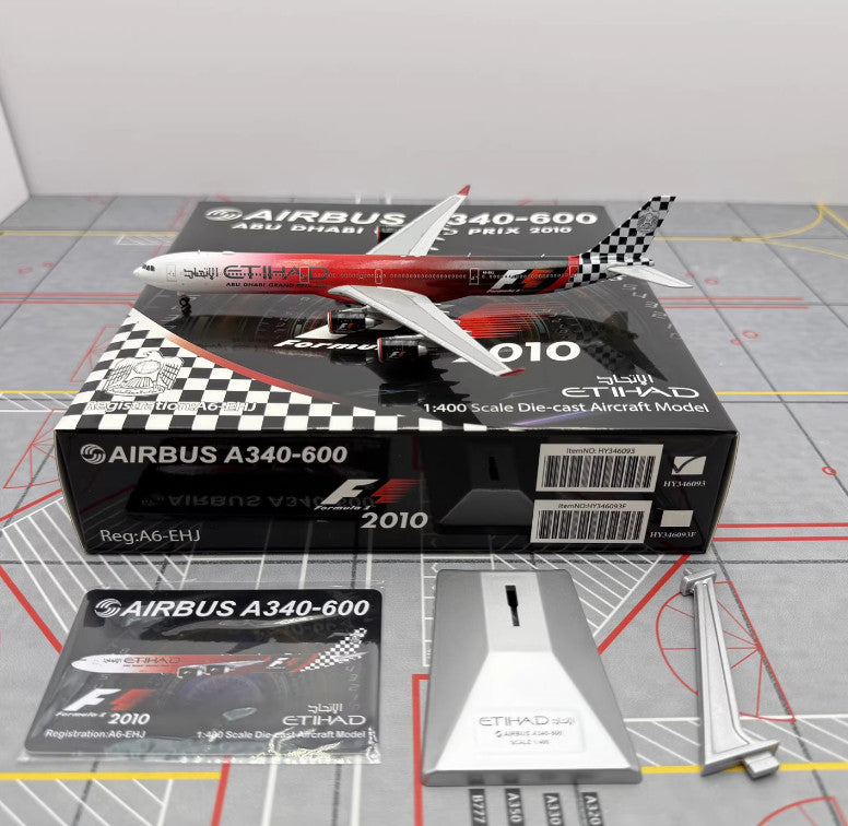 1:400 YY Wings ETIHAD AIRBUS A340-600 2010 Passenger Airplane Diecast Model