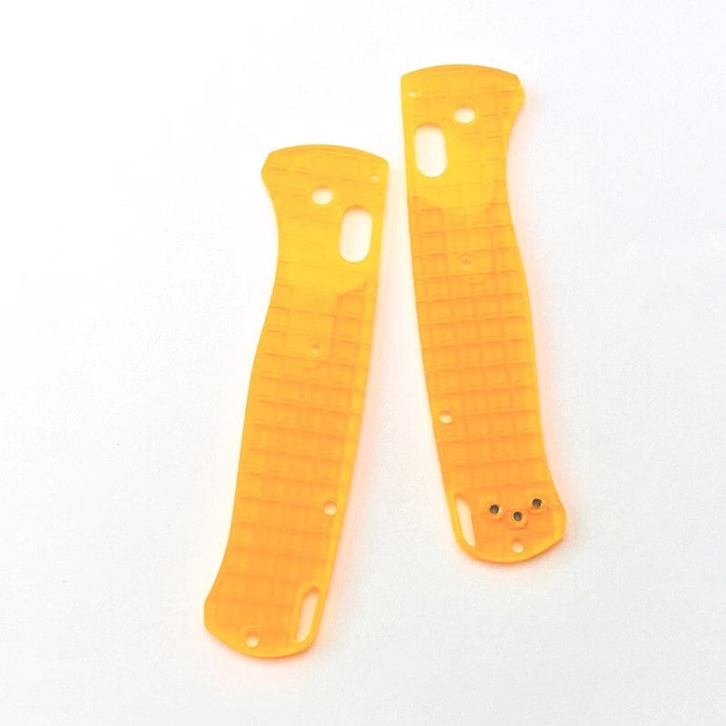 1 Pair Orange Transparent Acrylic Knife Handle Scales for Benchmade Bugout 535