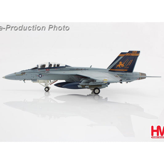 1:72 HM F/A-18F Super Hornet AC100/166628,VFA-32 Fighter Diecast Aircraft Model