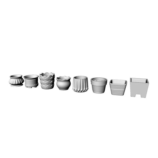 Yao's Studio LYT220006A 1/220 Model Railroads Display Prop Flower Pots