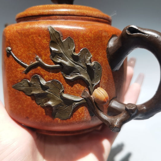 ChinaYixing Zisha Clay Handmade Exquisite Kung Fu Tea Set Teapot 品名:六方寿桃 底款:蒋蓉