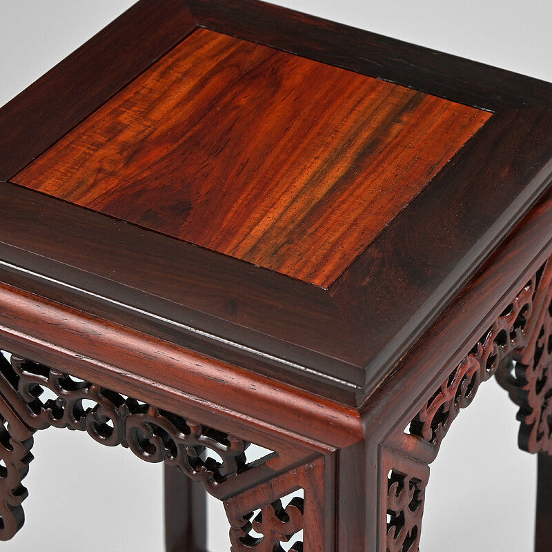 Natural Rosewood Rack Shelf Stand Pot Bonsai Statue Art Stone Display Base Decor