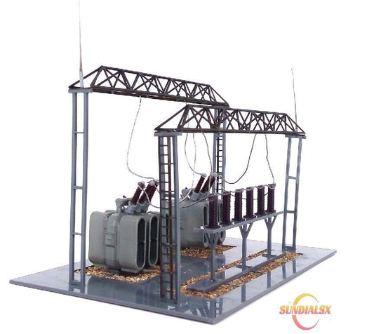 1/87 Train Railroad Accessories Substation Transformer Scene Model Uncolored