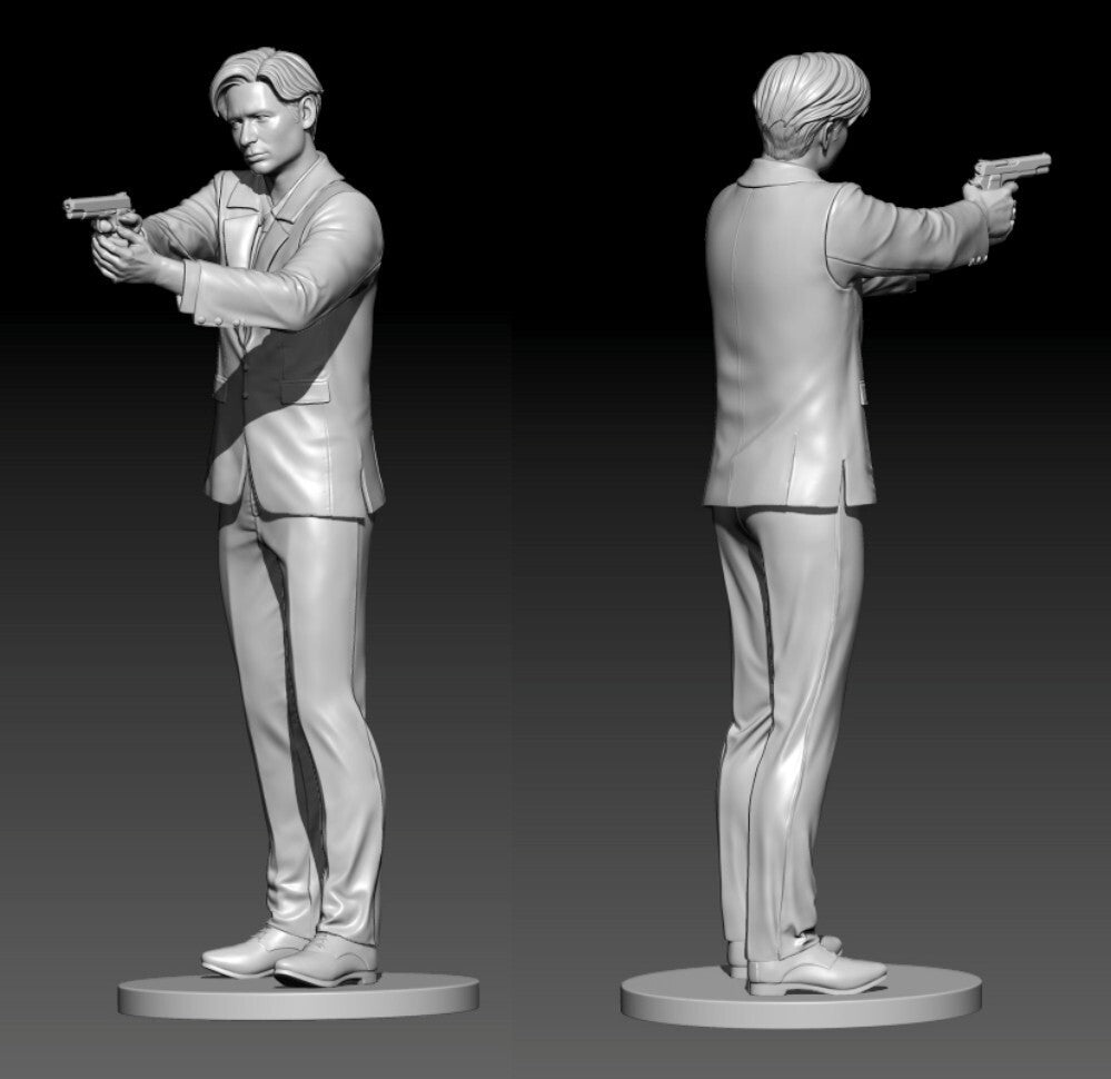 1/24 resin figure model Science fiction film male lead Unassembled unpainted