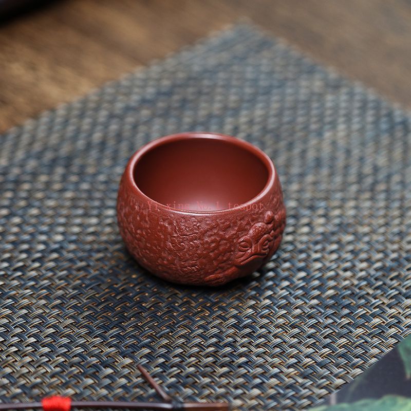 120ml Real Yixing Zisha Purple Clay Tea Cup Toad Carved Handmade Master Cup New