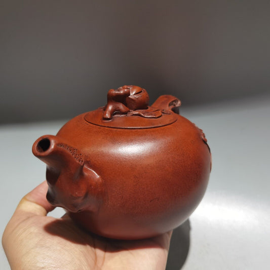 China Yixing Zisha Clay Handmade Exquisite Kung Fu Tea Set Teapot 品名:寿桃壶 低款:蒋蓉