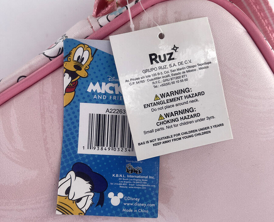 Disney Minnie Mickey and Friends 8.5" Lady Purse Pink Crossbody Bag Edition