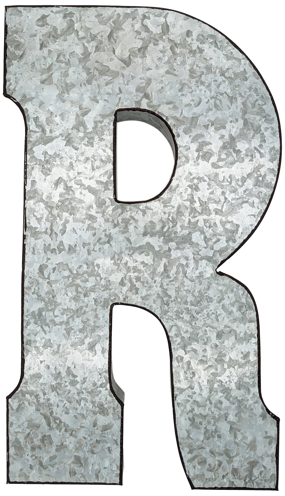 20" Tall Metal "BAR" Letters-Hanging Décor, Silver w\ Rusted Edges