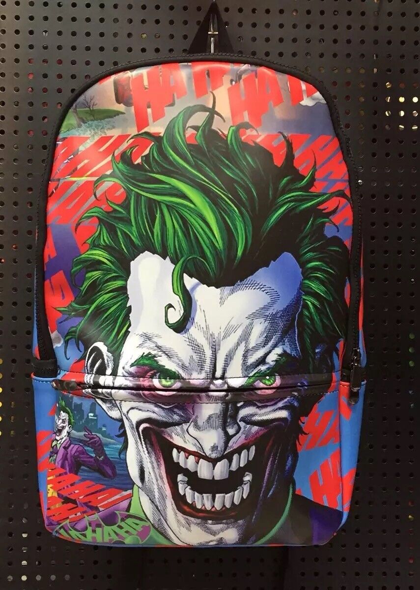 The Joker Backpack DC Comics Laptop Bioworld Rucksack Red Schoolbag