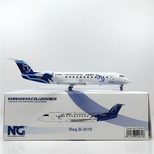 1:200 NG Model CHINA EXPRESS AIRLINES CRJ-200LR Airplane Diecast Aircraft Model