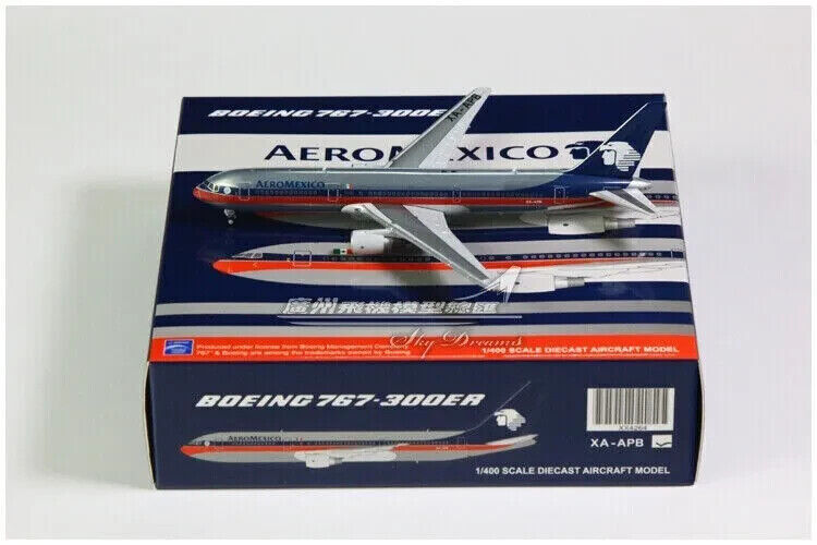 1:400 JC WINGS AEROMEXICO BOEING 767-300ER Passenger Airplane Diecast Model
